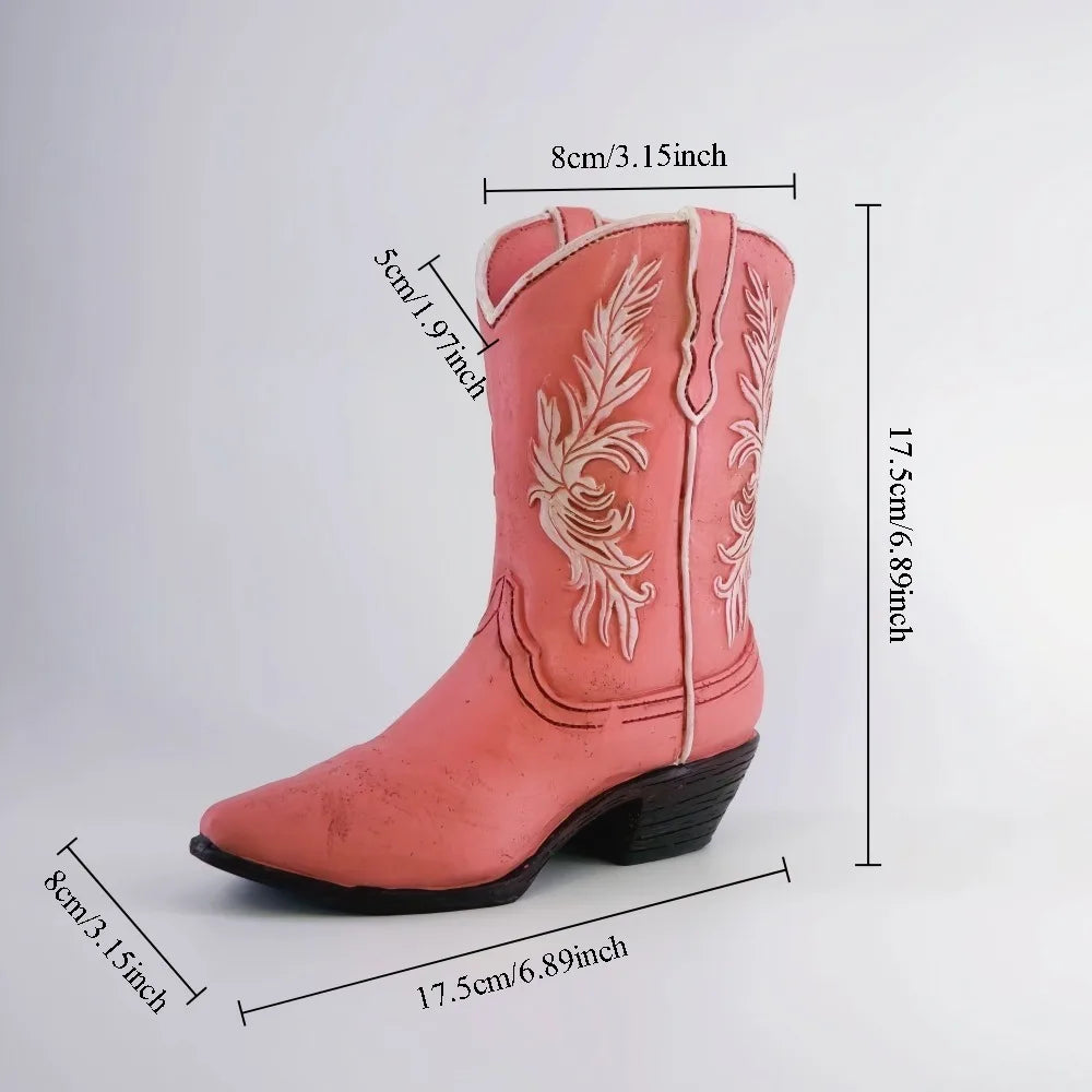 Cowboy Boot Vase
