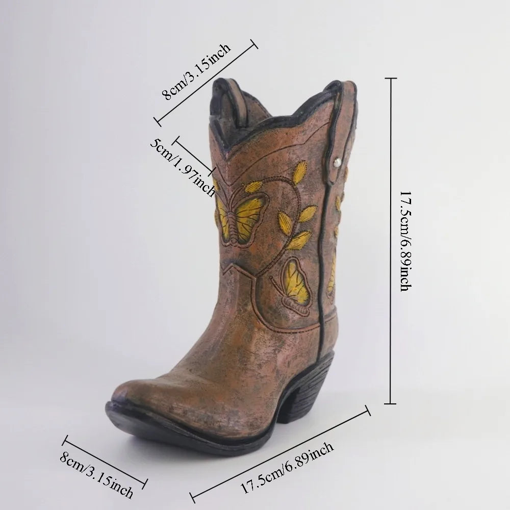 Cowboy Boot Vase