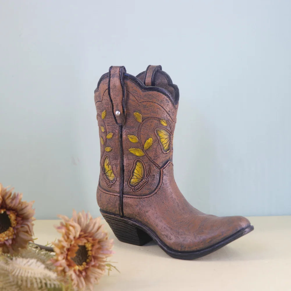 Cowboy Boot Vase