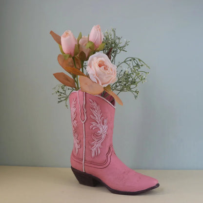 Cowboy Boot Vase