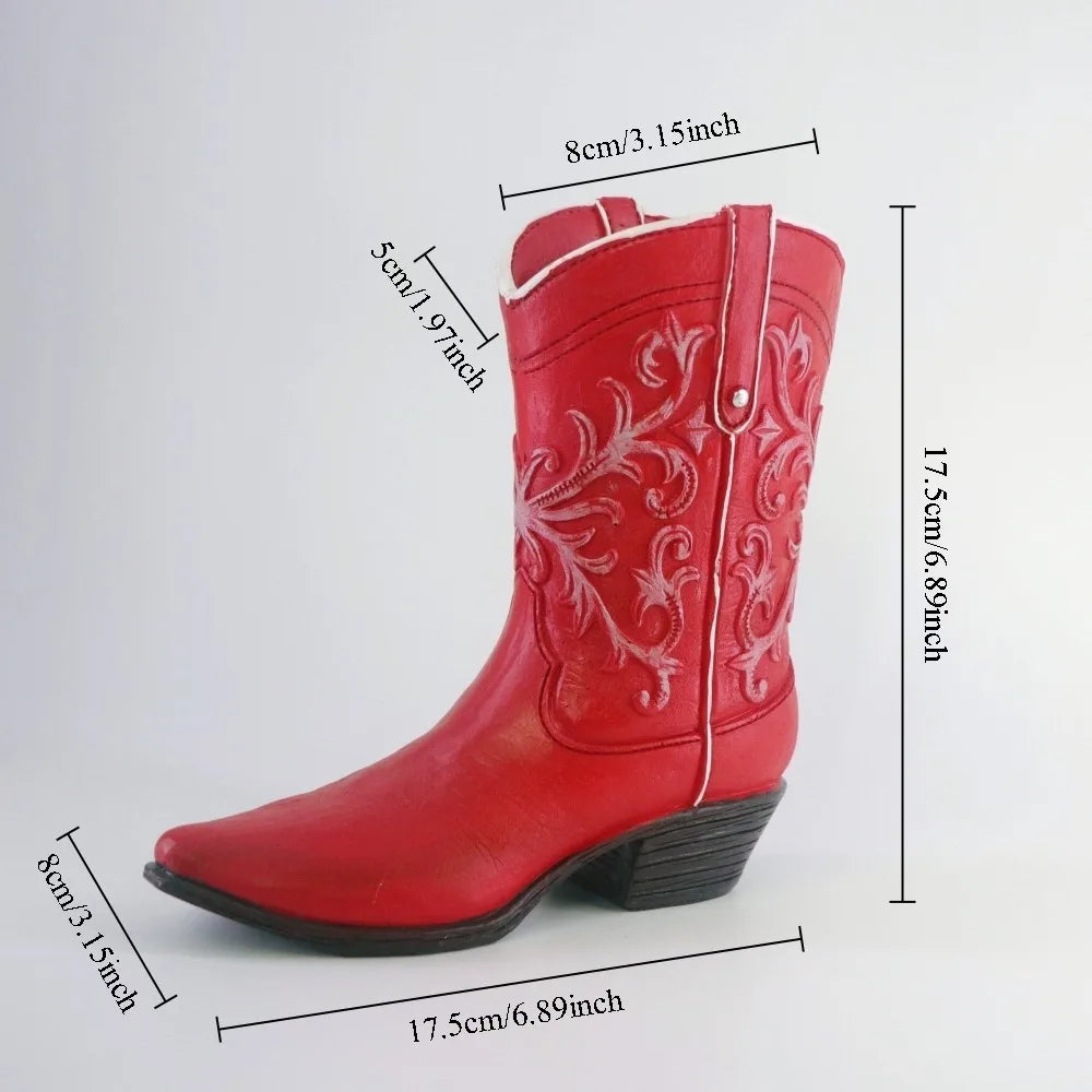 Cowboy Boot Vase