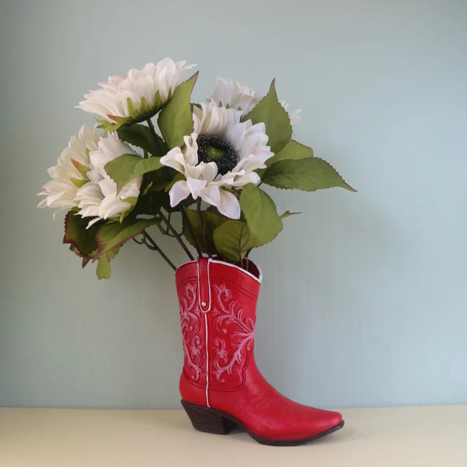 Cowboy Boot Vase